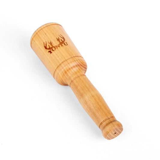 Dikey Silindir Ahşap Tokmak - Golden Teak Yontu