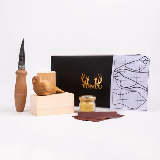 DIY01 - Kuş Oyma Seti - Her Şey Dahil Başlangıç Seti Yontu