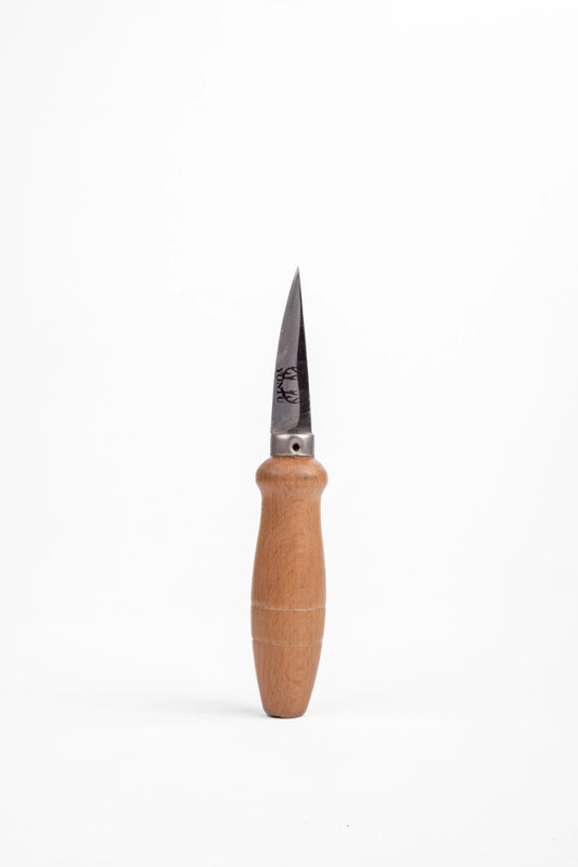 Gerçek Dövme Çelik Sivri Yontma Bıçağı Yontu
