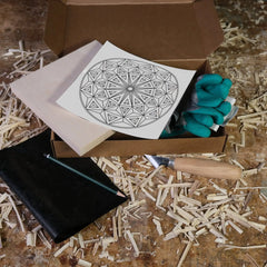 DIY09 Çentik Oyma Seti V2 | 20x20x2cm (E-Kitap Hediyeli: Adım Adım Yontu101)