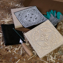 DIY06 Çentik Oyma Seti V1 | 20x20x2cm (E-Kitap Hediyeli: Adım Adım Yontu101)