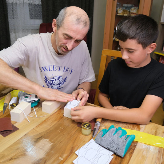 DIY08 Aile Yontusu - Mantar Yontma Seti - 2 Bıçak (E-Kitap Hediyeli: Adım Adım Yontu101)