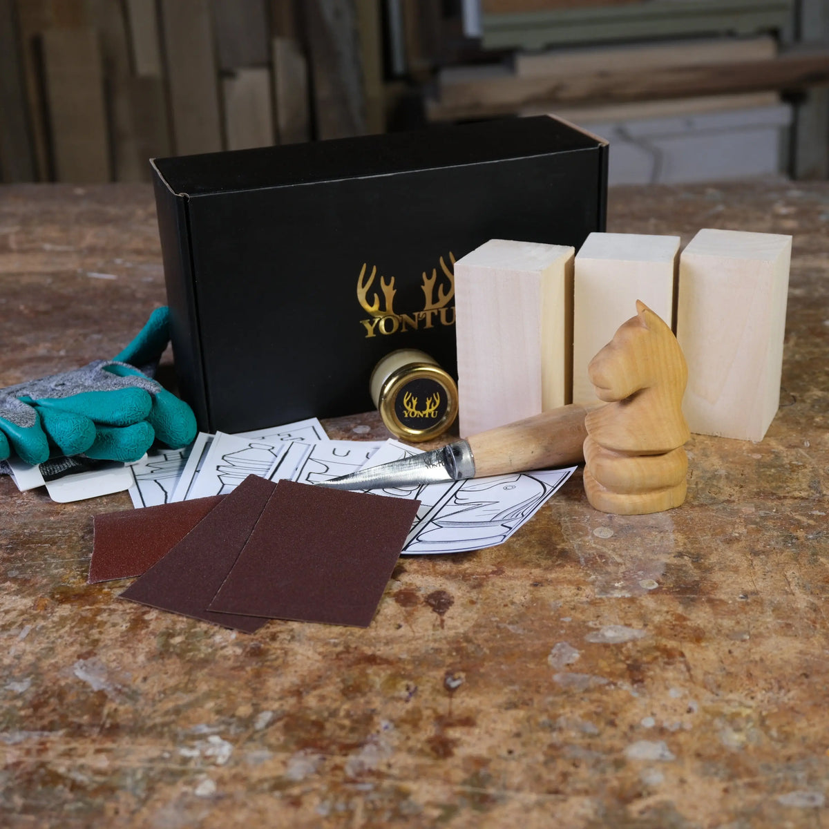 DIY05 Satranç Biblo Yontma Seti | 6 Şablon Seçeneği (E-Kitap Hediyeli: Adım Adım Yontu101)