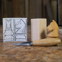 DIY05 Satranç Biblo Yontma Seti | 6 Şablon Seçeneği (E-Kitap Hediyeli: Adım Adım Yontu101)